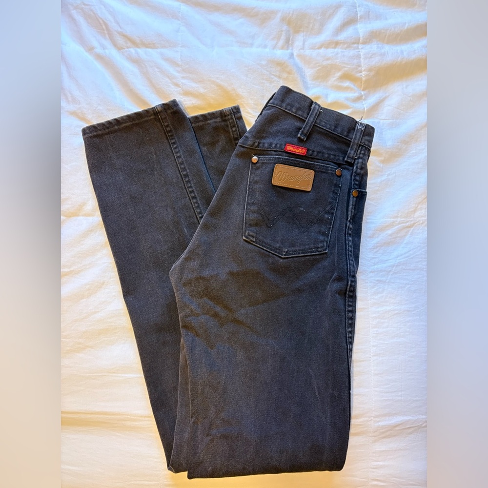 Wrangler Men's Dark Gray Straight Jeans